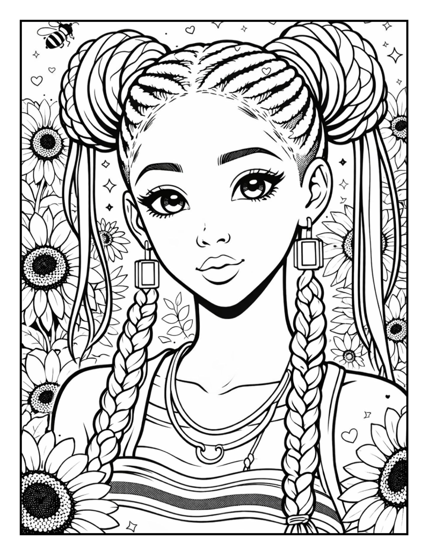 Melanin Magic A Black Girl Coloring Book: Celebrating Black Girl Magic with Anime-Inspired Art, Bold Hairstyles, and Expressive Features