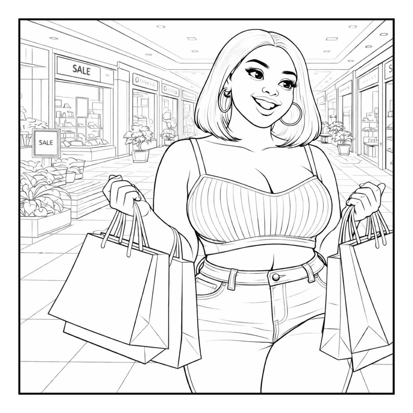 Curves in Cozy Spaces Coloring Book A Relaxing Coloring Journey Celebrating Curvy Beauty & Self-Care