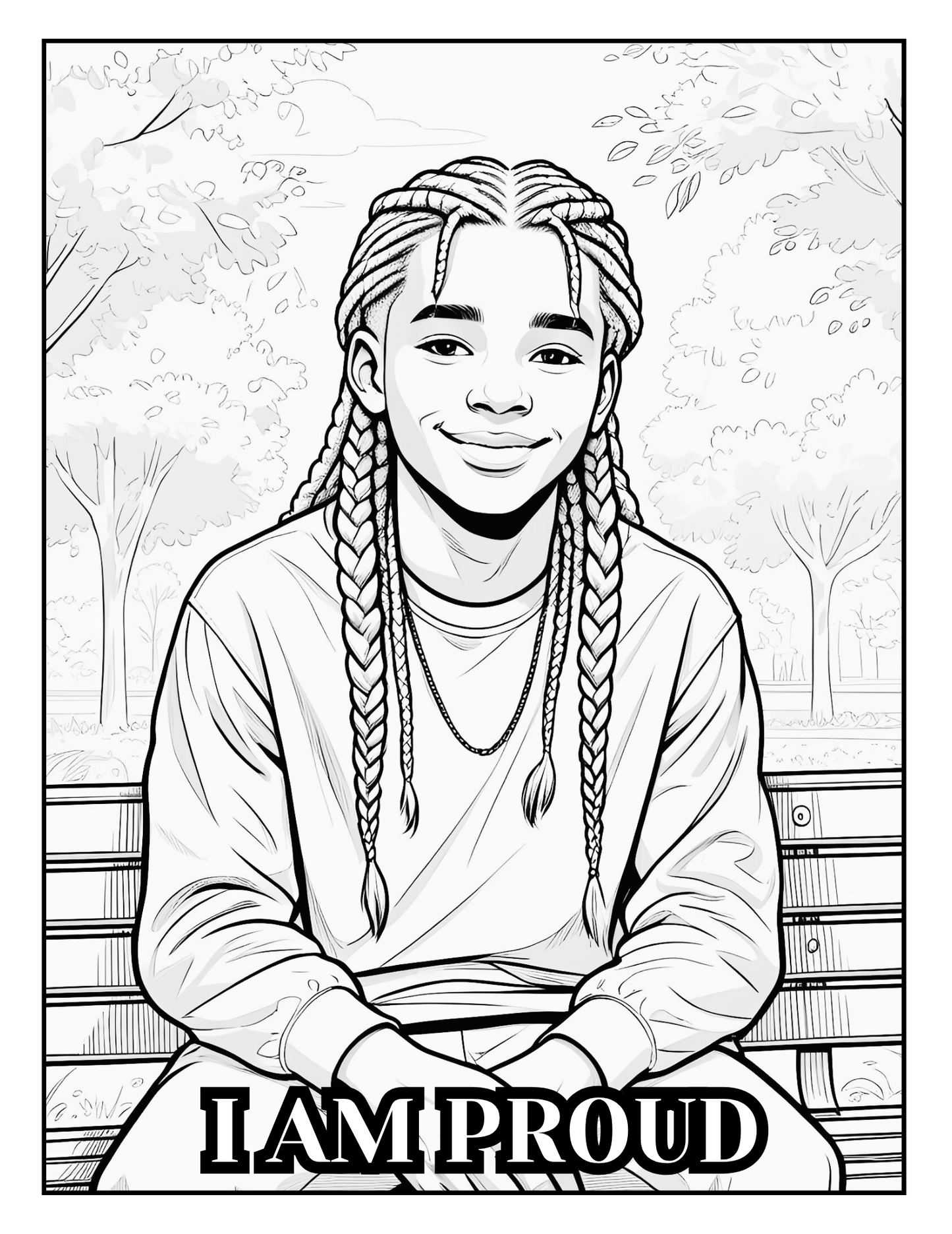 Black Boy Affirmation Coloring Book | Empowering Positive Words|Fun Coloring Pages| Boost Confidence and Self-Esteem | Digital Download