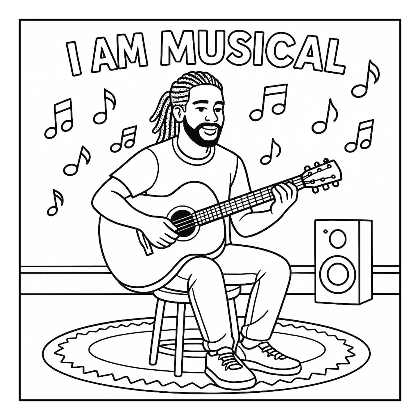 Affirmation Coloring Book for Men| Bold & Easy Stress Relief, Self Care and Relaxation for Adults Digital Download