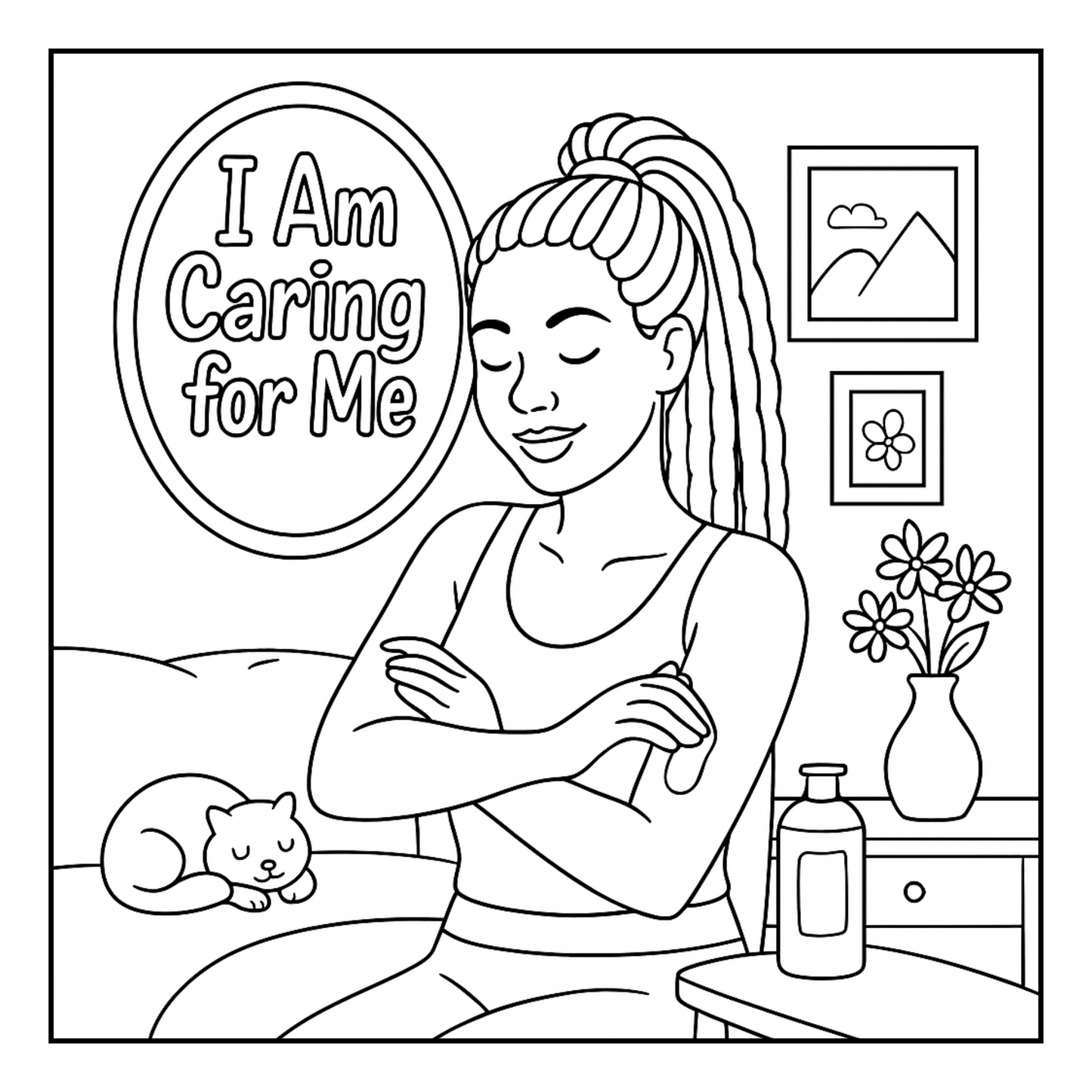 The Power of I Am Coloring Book | Bold & Easy Affirmations for Black Women | Self-Love, Confidence & Empowerment Pages