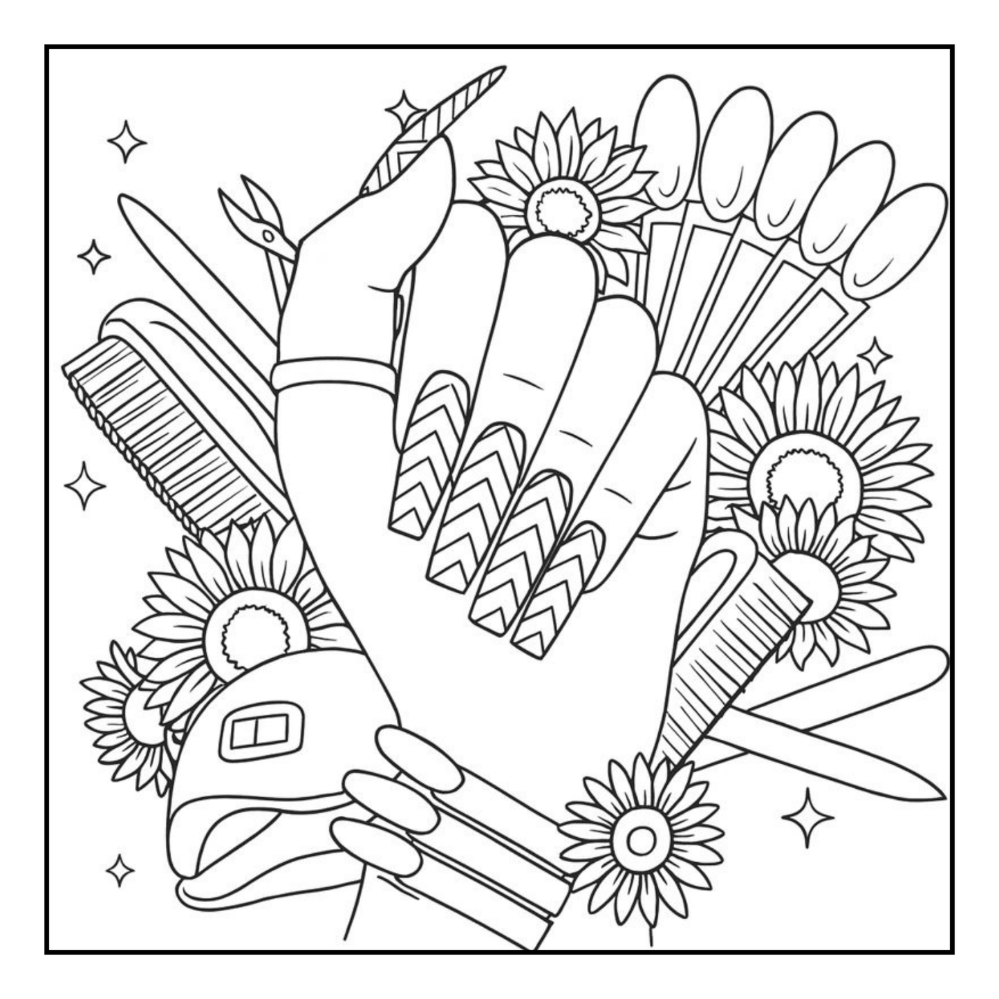 Hands That Created Beauty Coloring Book: A Creative Tribute to Black Women & the History of Nail Art, Created to Inspire Calm and Appreciation