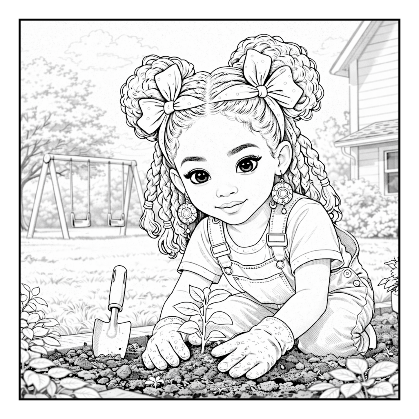 Little Brown Girl Activities A Coloring Book of Everyday Fun, Big Smiles & Beautiful Hair