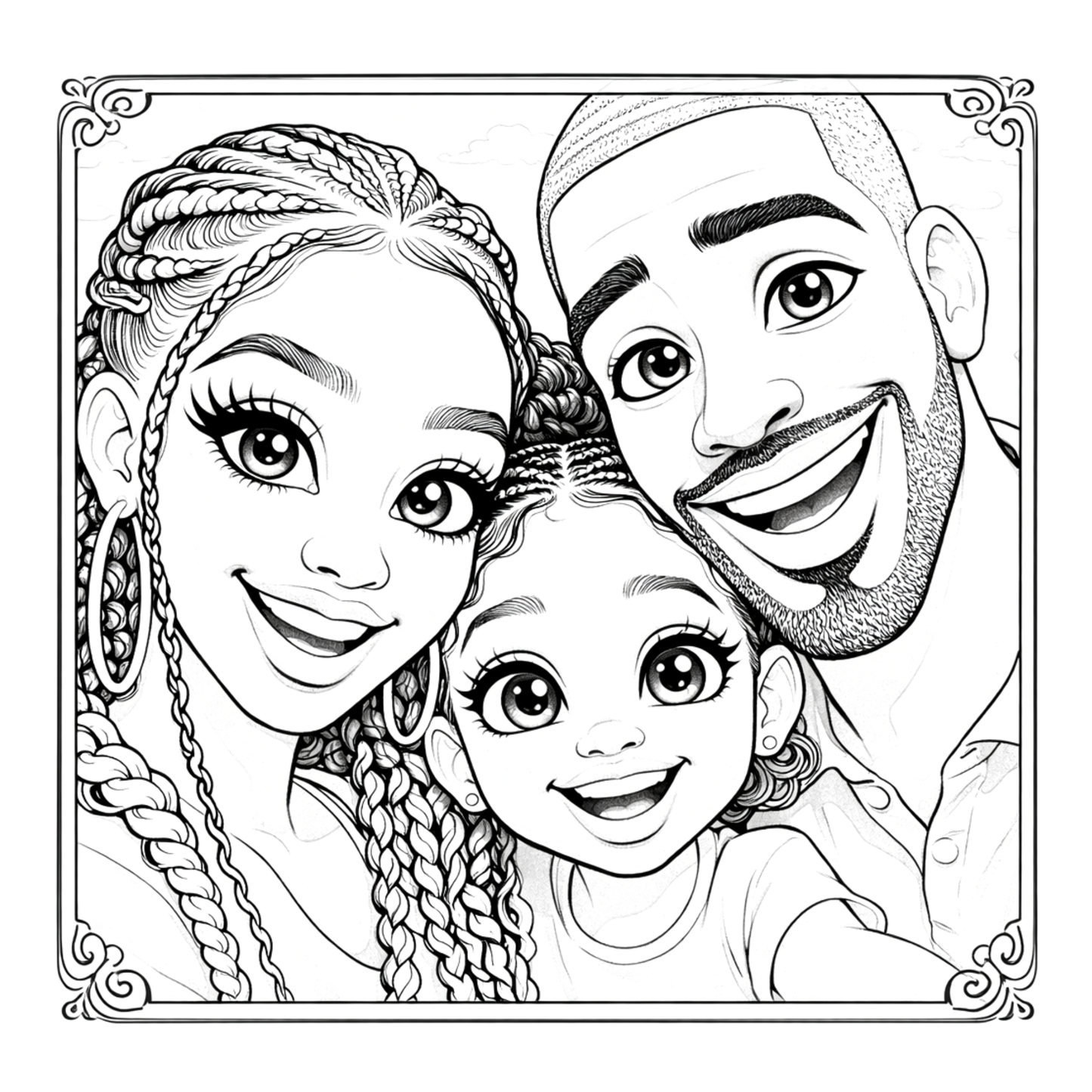 Framed in Love A Family Portrait Coloring Book Celebrating Family, Faith & Forever Bonds Where Every Page Tells a Story of Love Digital Download