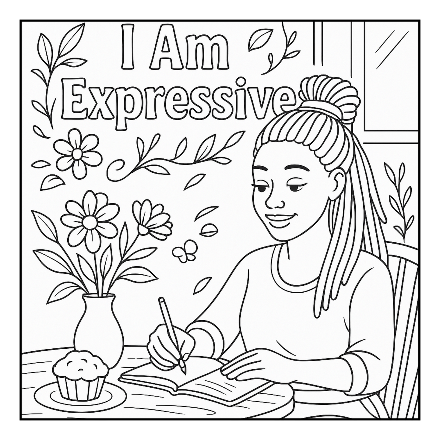 The Power of I Am Coloring Book | Bold & Easy Affirmations for Black Women | Self-Love, Confidence & Empowerment Pages