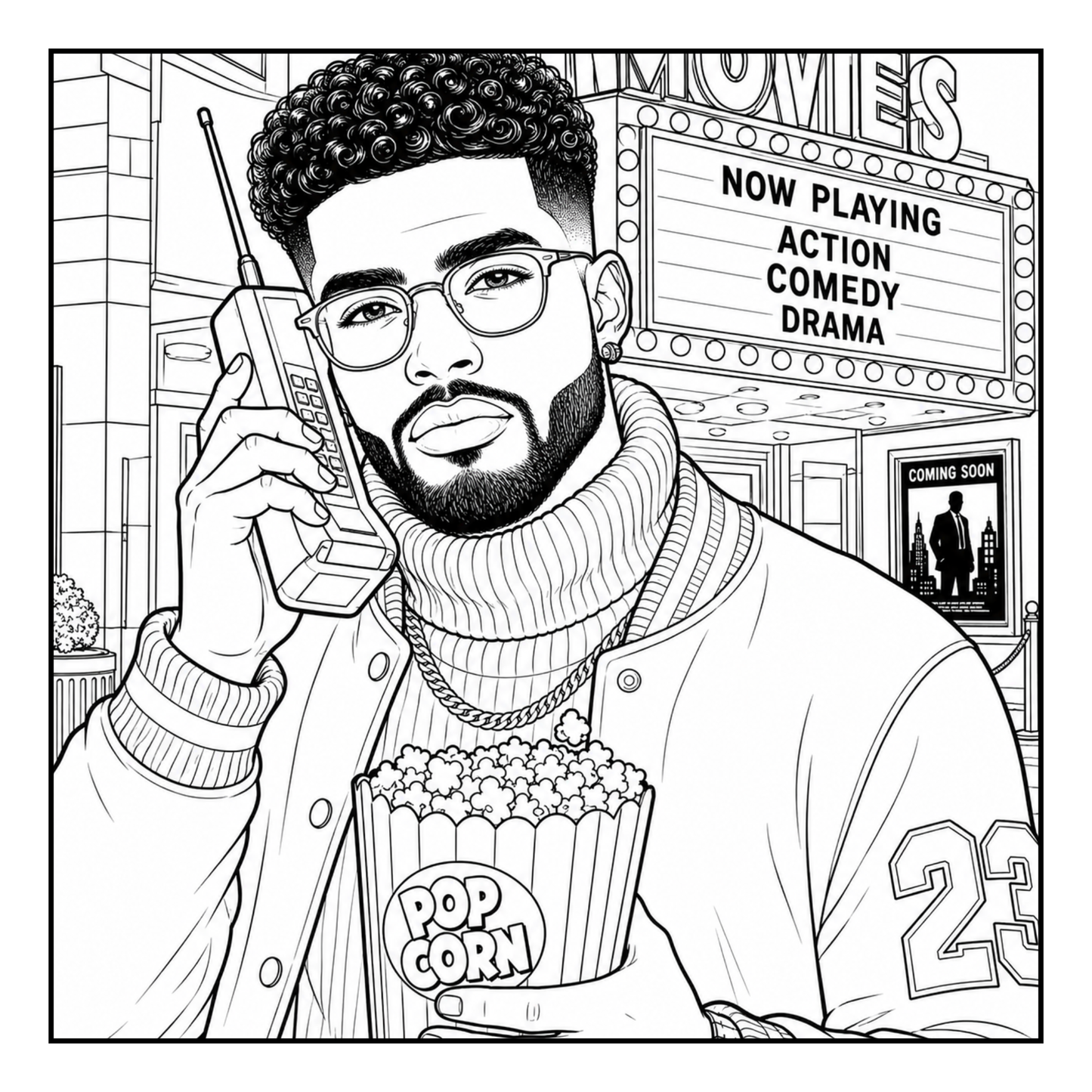 90's Fine Era Coloring Book Digital Download