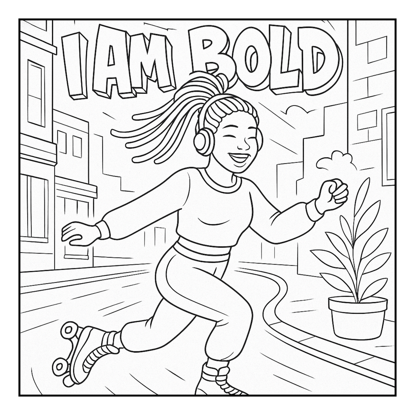 The Power of I Am Coloring Book | Bold & Easy Affirmations for Black Women | Self-Love, Confidence & Empowerment Pages