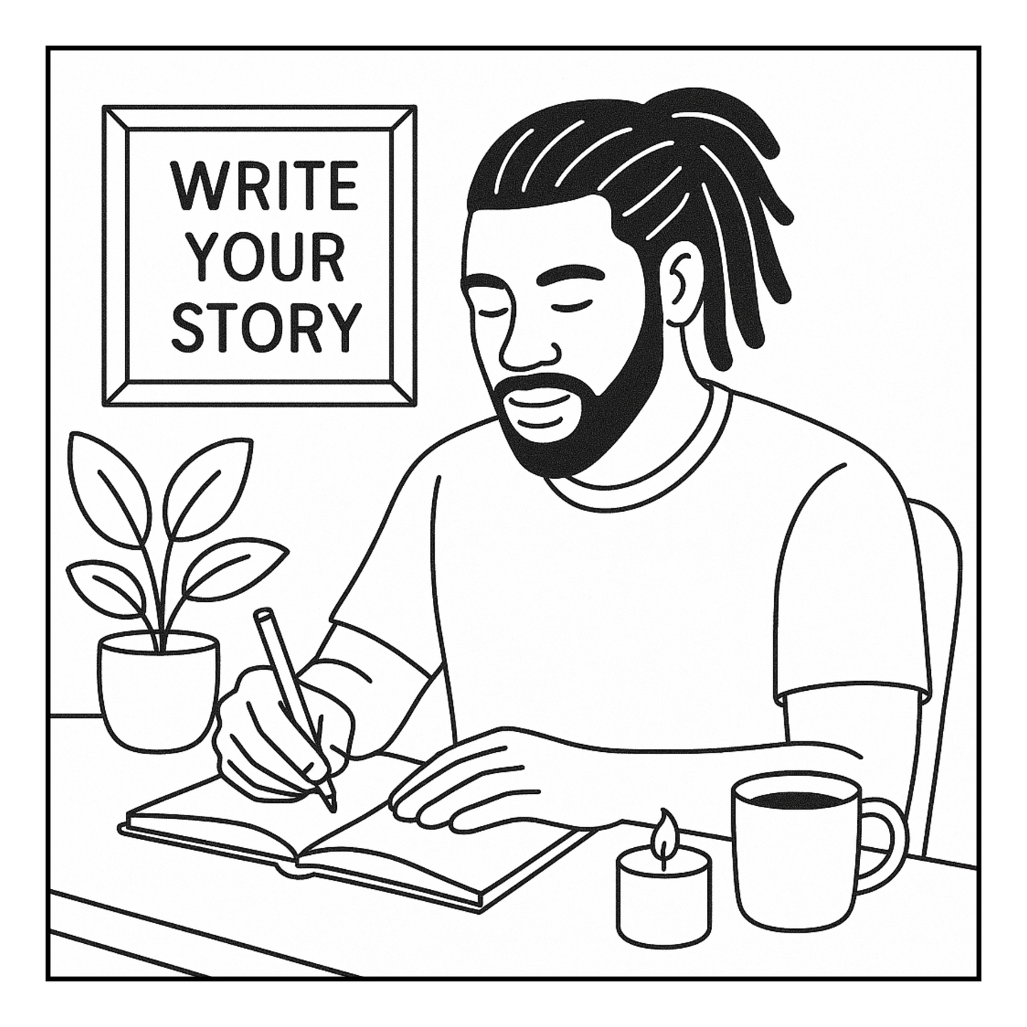 Cozy Men Activities Coloring Book | Bold & Easy Stress Relief, Self Care & Relaxation for Adults