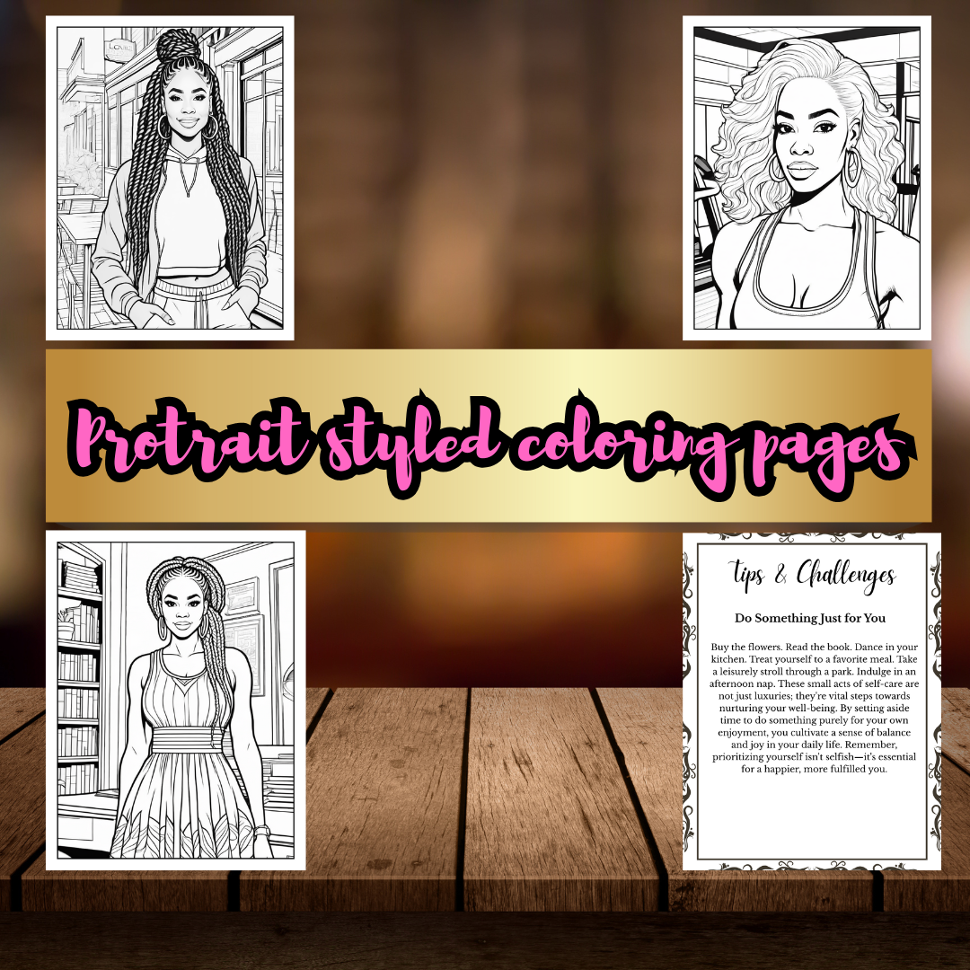 Breathe Queen Anxiety Relief Coloring Book | Black Mental Health | 43-Page Digital Download for Stress Relief