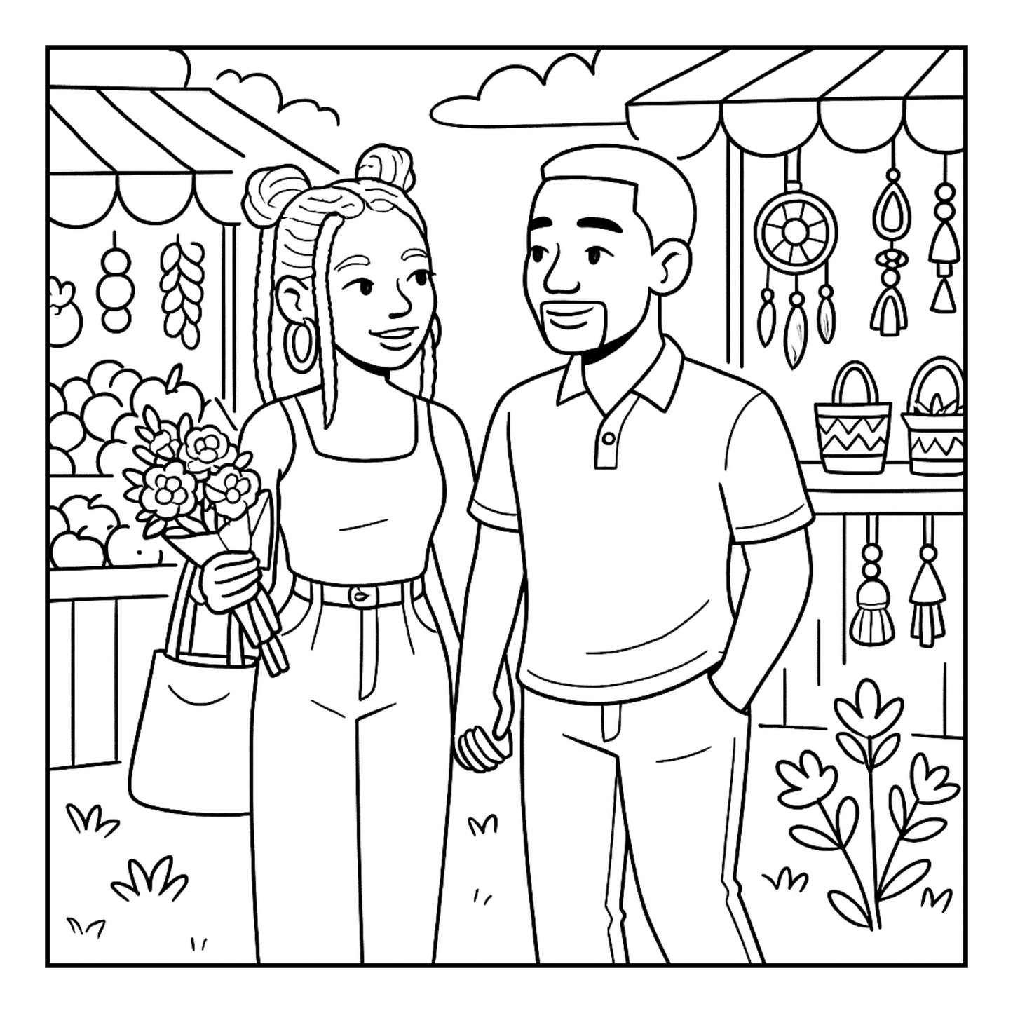 Cozy Love Vibes A Black Romance Coloring Book Bold and Easy Coloring Book for Adults and Teens with Heartwarming Love, Connection, and Cozy Activities for Stress Relief