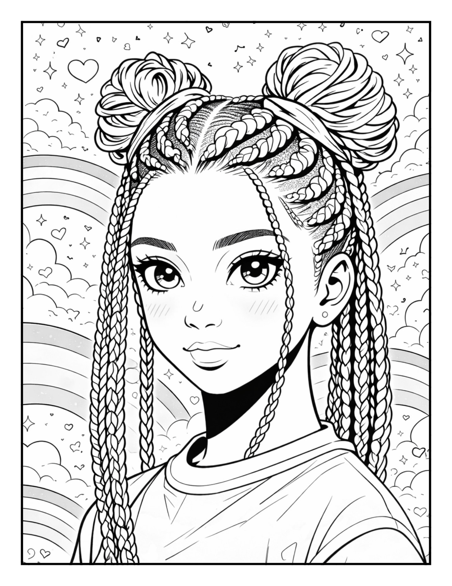 Melanin Magic A Black Girl Coloring Book: Celebrating Black Girl Magic with Anime-Inspired Art, Bold Hairstyles, and Expressive Features