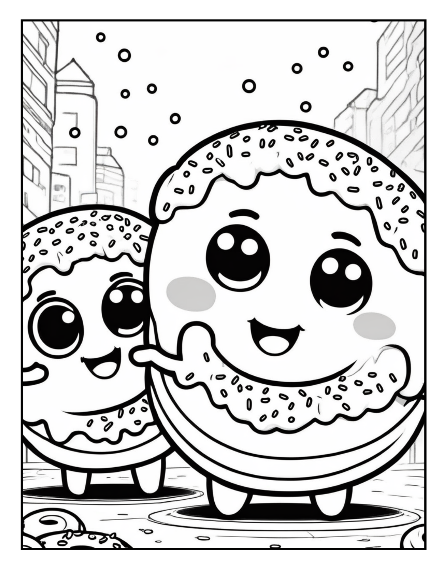 Sweet Treats: Kawaii Styled Dessert Coloring Book| Kawaii| Cute Kawaii| Dessert| Digital Download| Printable Coloring Pages|