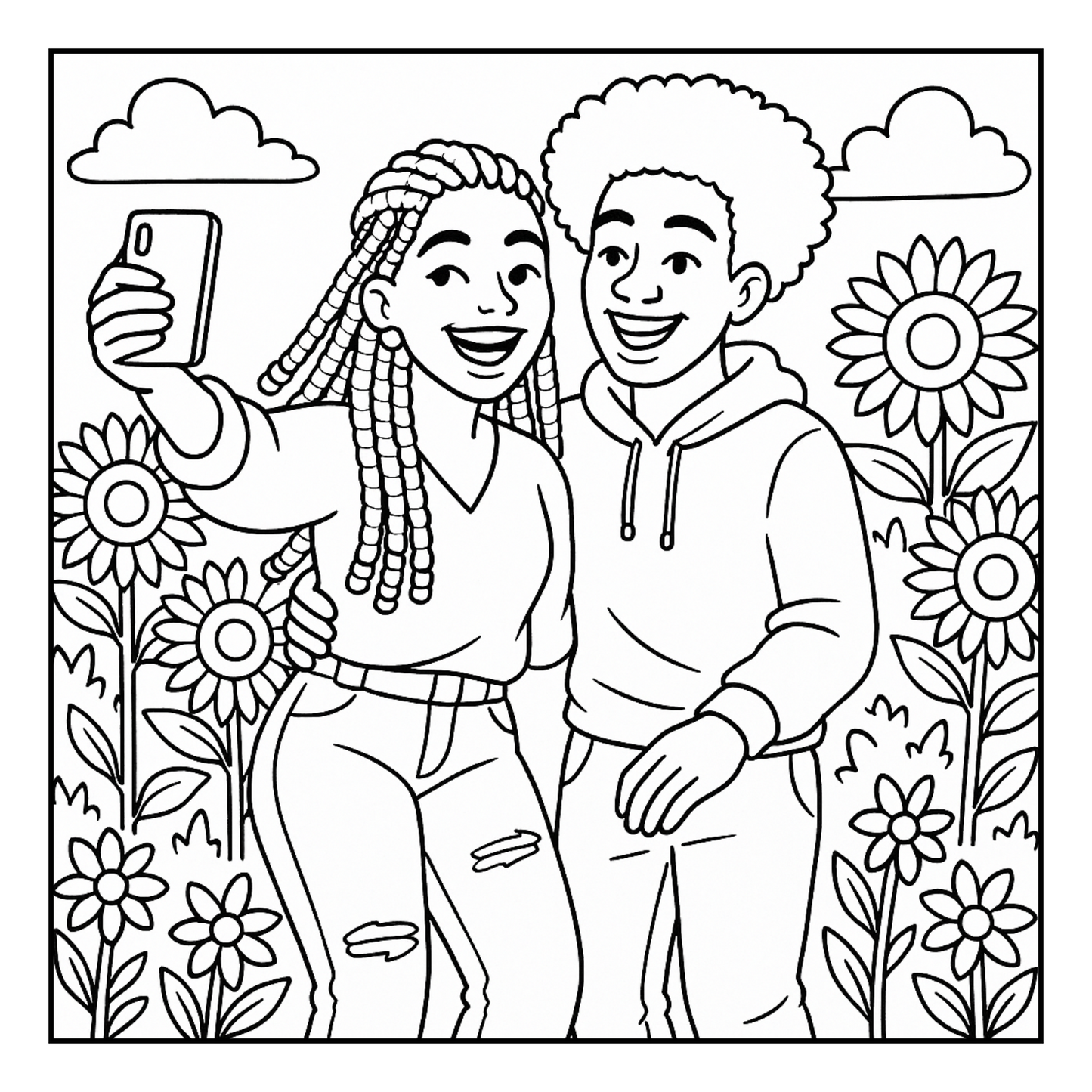 Cozy Love Vibes A Black Romance Coloring Book Bold and Easy Coloring Book for Adults and Teens with Heartwarming Love, Connection, and Cozy Activities for Stress Relief