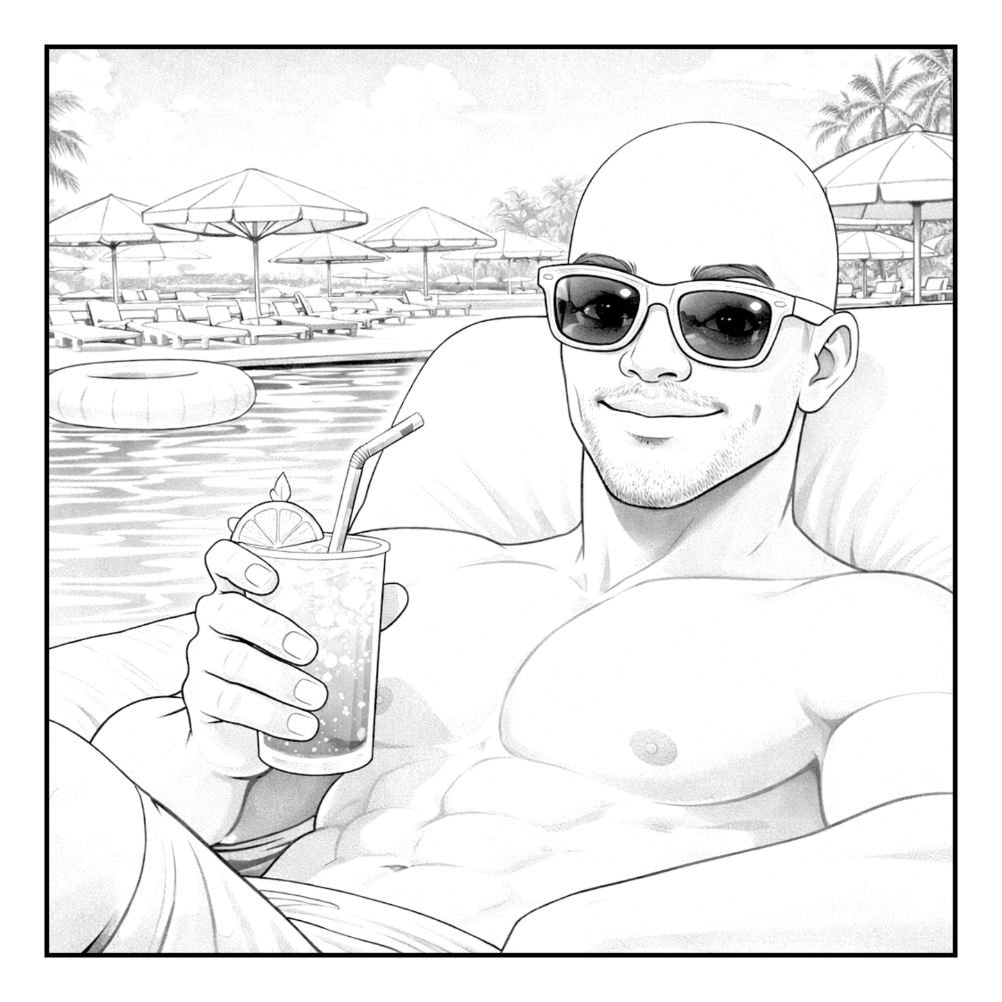 Summertime King Vibes Coloring Book Digital Download