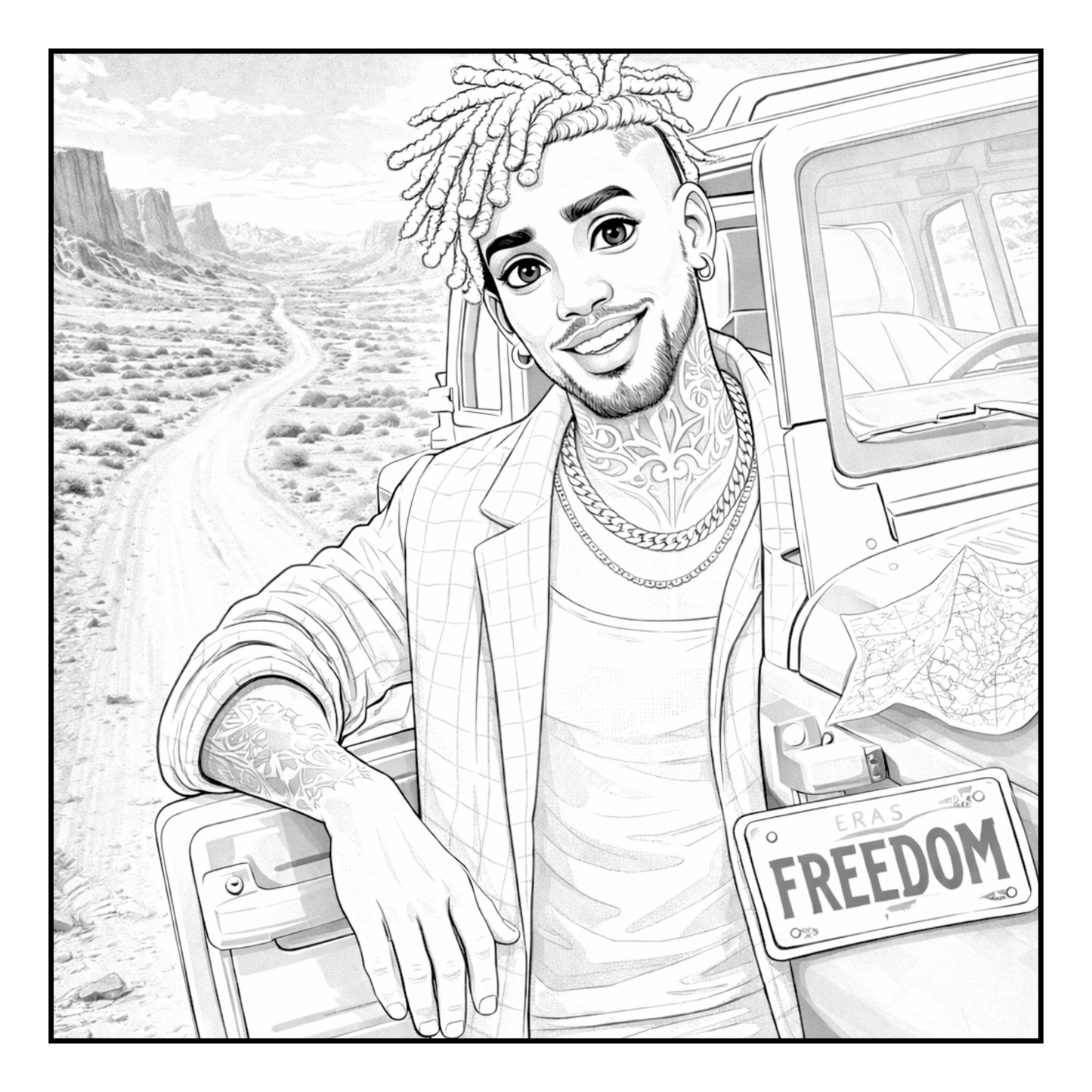 Summertime King Vibes Coloring Book Digital Download