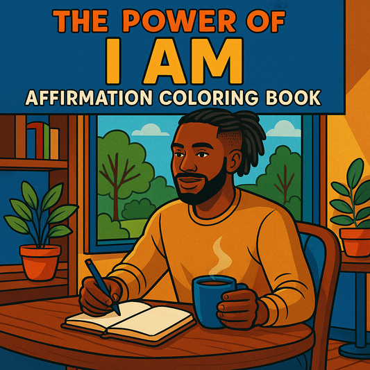 Affirmation Coloring Book for Men| Bold & Easy Stress Relief, Self Care and Relaxation for Adults Digital Download