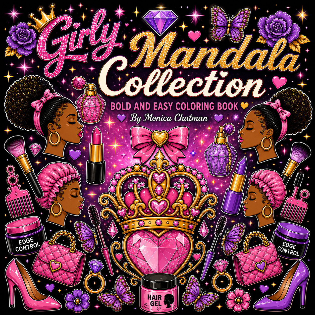 Girly Mandala Collection Bold & Easy Coloring Book