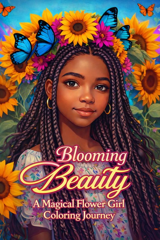 Blooming Beauty A Magical Flower Girl Coloring Journey: Unleash Your Creativity in a Whimsical World of Floral Girls and Enchanted Gardens