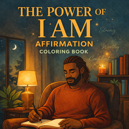 The Power of ‘I Am’ Bold & Easy Affirmation Coloring Book for Men Empowering Affirmations and Relaxing Designs to Inspire Daily Confidence, Strength, and Peace