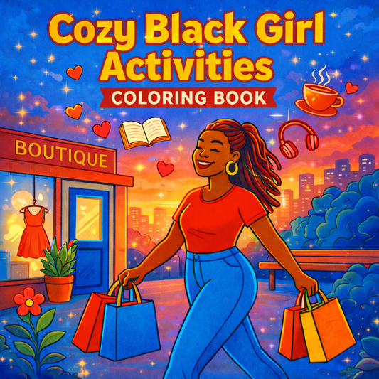 Cozy Black Girl Activities Coloring Book A Bold and Easy Coloring Book of Relaxing Everyday Moments — Celebrating Self-Care, Fun, and Relaxation for Every Black Woman