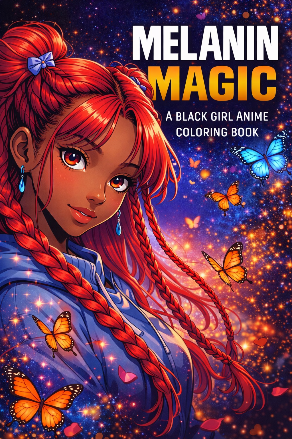 Melanin Magic A Black Girl Coloring Book: Celebrating Black Girl Magic with Anime-Inspired Art, Bold Hairstyles, and Expressive Features