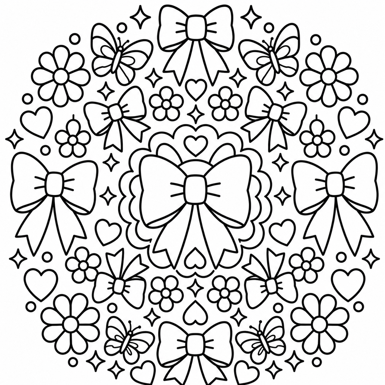 Girly Mandala Collection Bold & Easy Coloring Book
