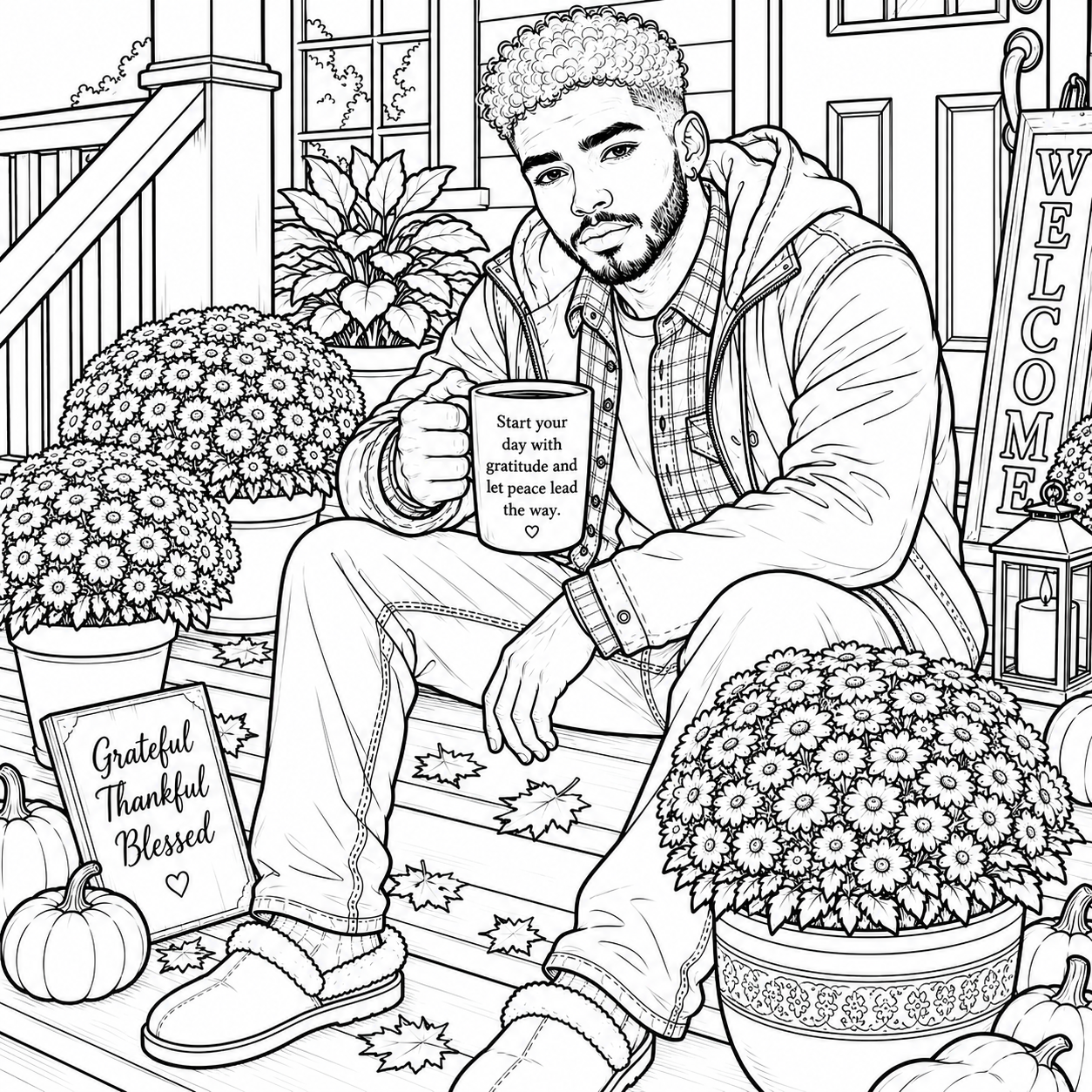 Moments of Purpose Coloring Book for Men