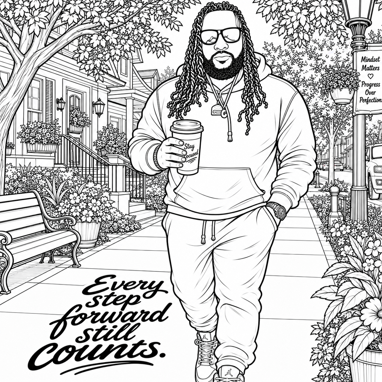 Moments of Purpose Coloring Book for Men