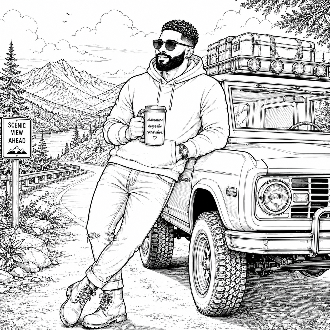 Moments of Purpose Coloring Book for Men