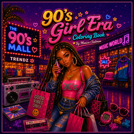 90's Girl Era Coloring Book A Mindful Coloring Experience Rooted in 90s Black Girl Nostalgia