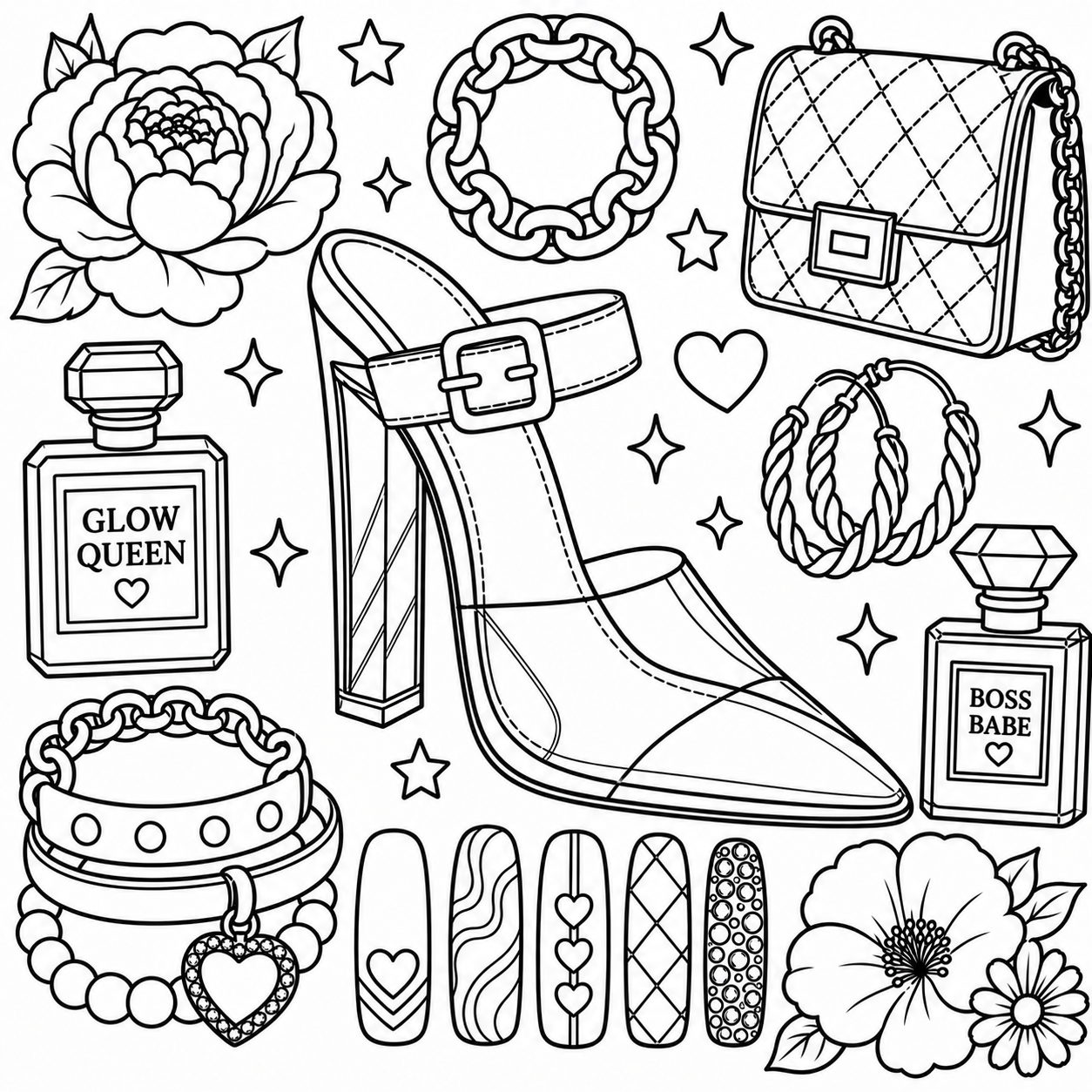 Just One More Pair A Bold & Easy Coloring Book of Heels & Accessories