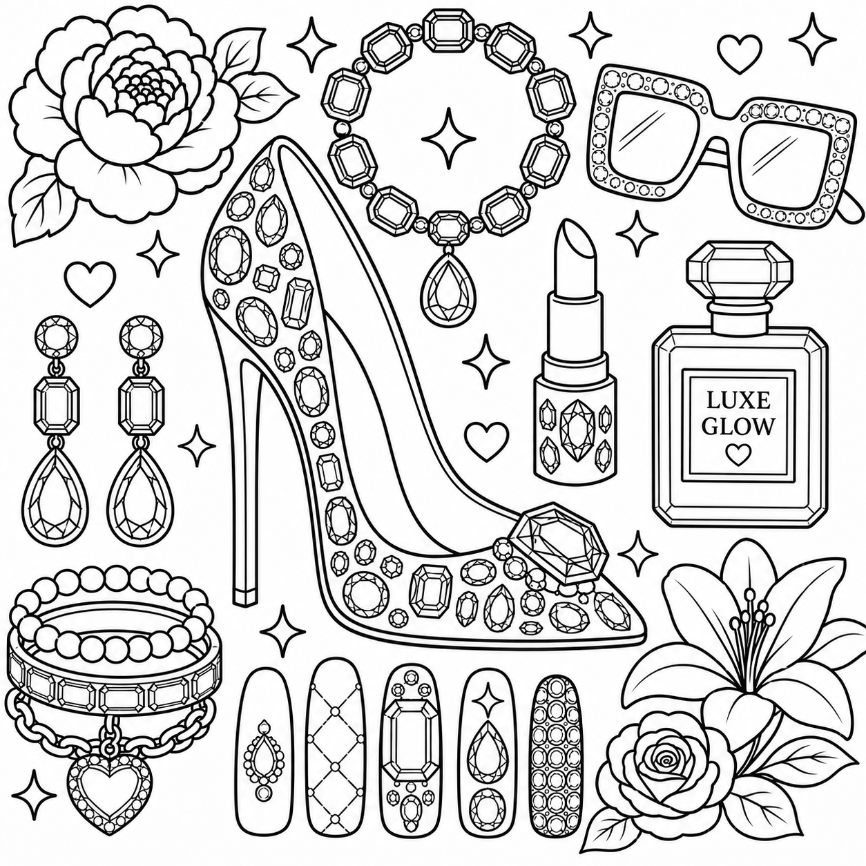 Just One More Pair A Bold & Easy Coloring Book of Heels & Accessories