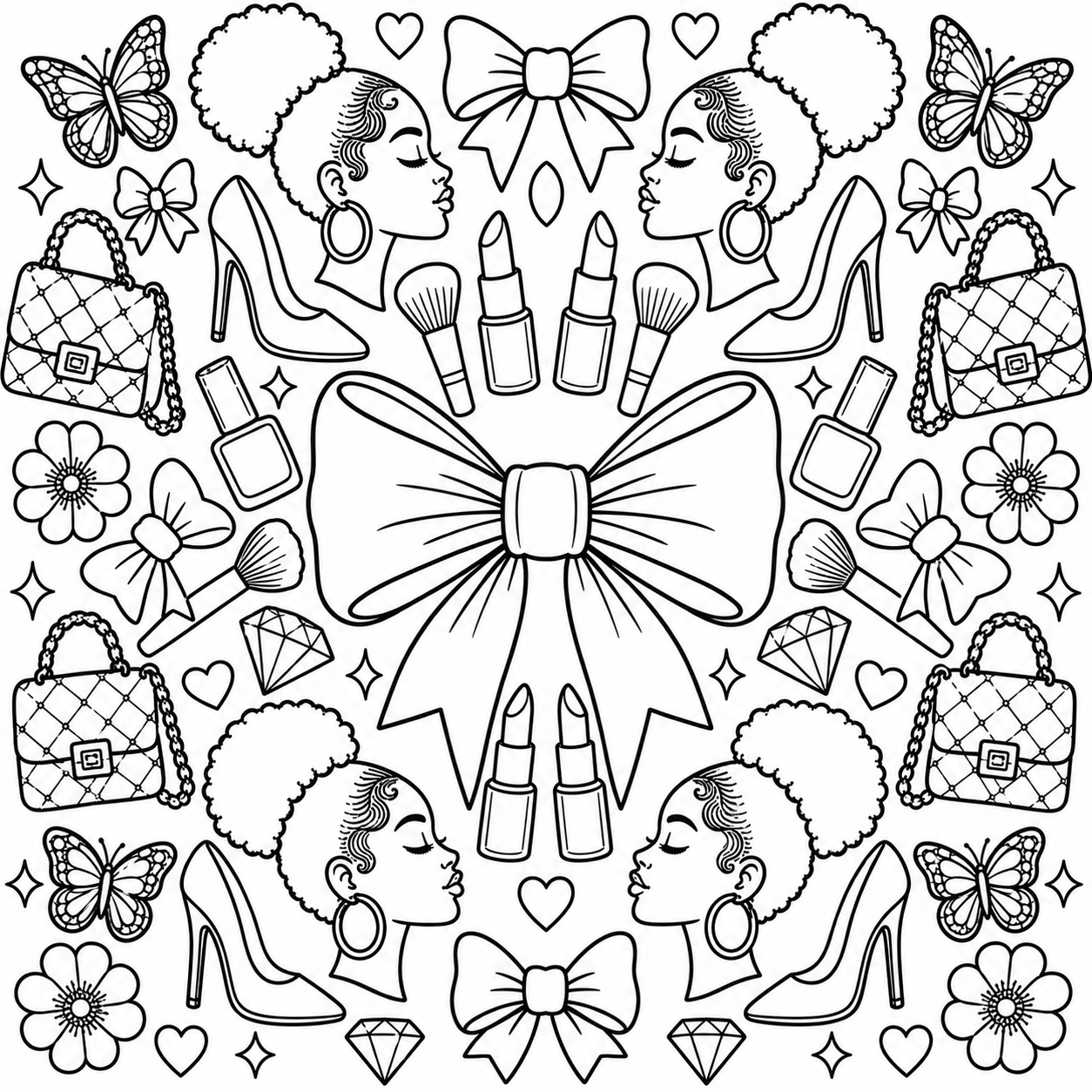Girly Mandala Collection Bold & Easy Coloring Book