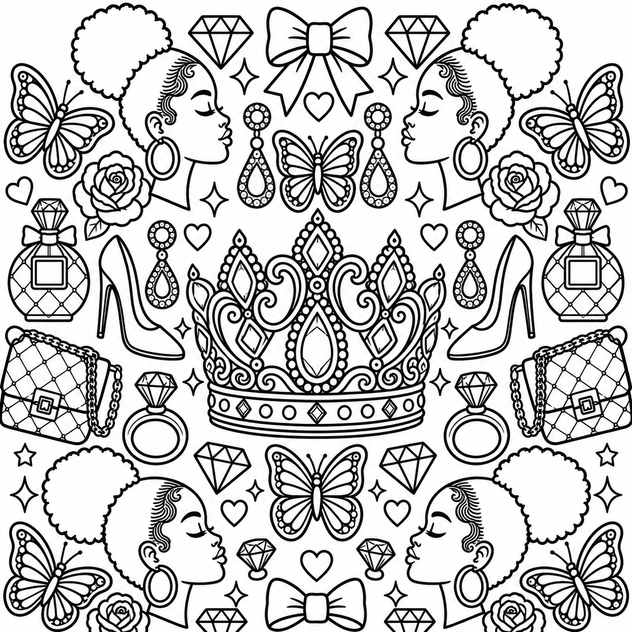 Girly Mandala Collection Bold & Easy Coloring Book