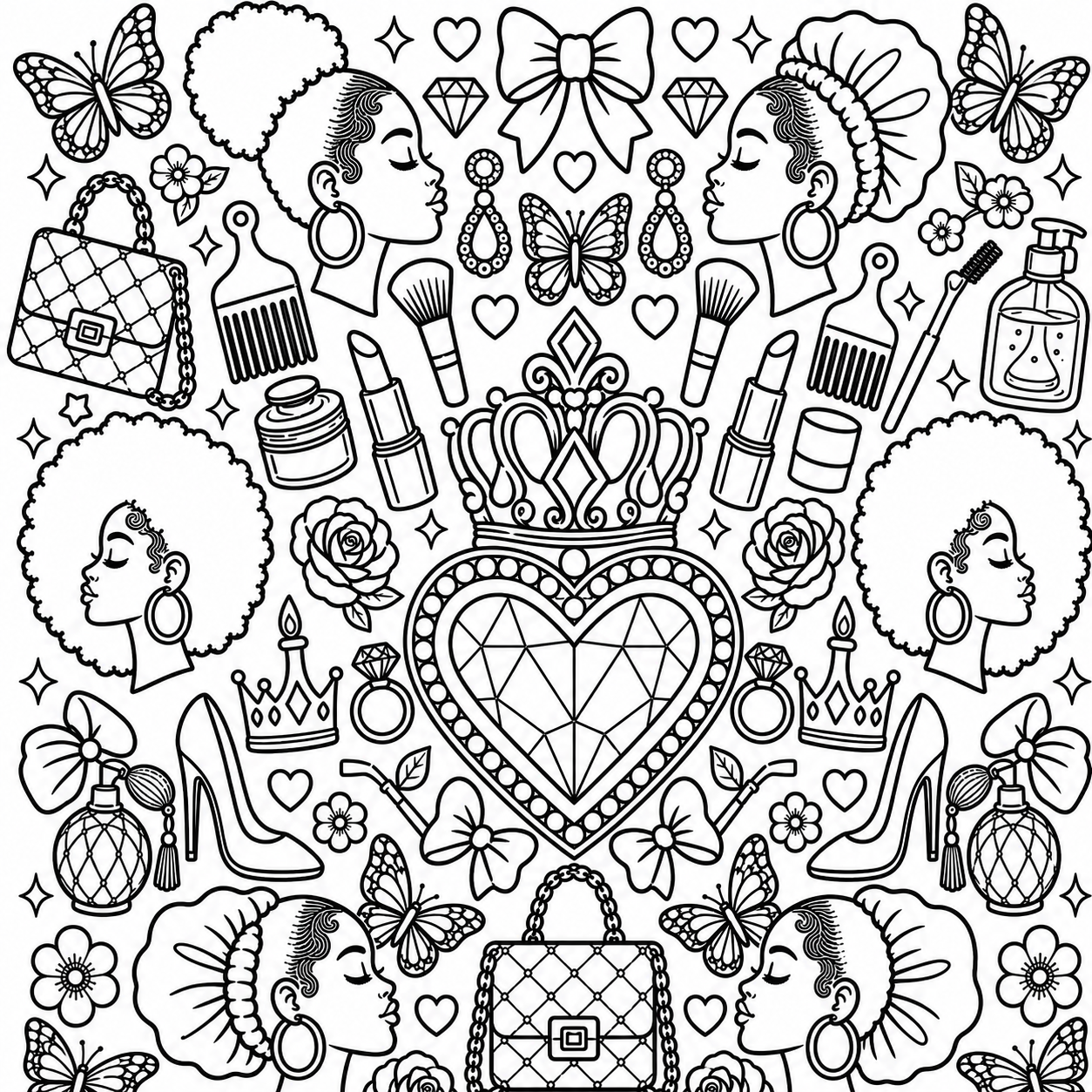 Girly Mandala Collection Bold & Easy Coloring Book