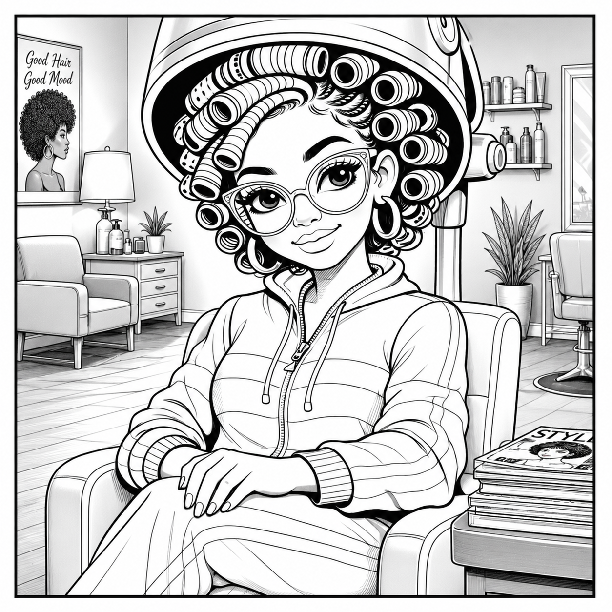 90's Girl Era Coloring Book A Mindful Coloring Experience Rooted in 90s Black Girl Nostalgia