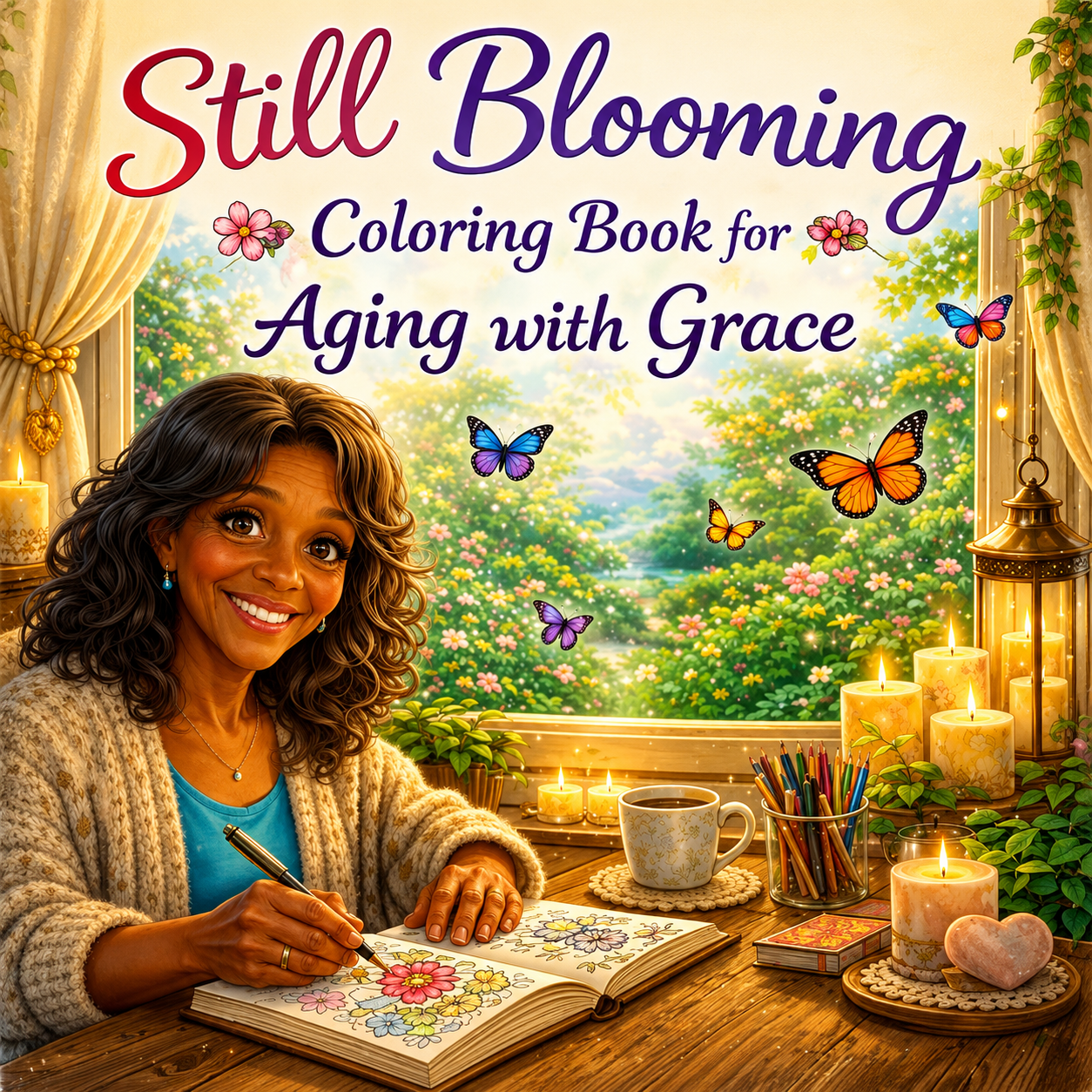 Still Blooming A Coloring Book for Black Women Aging with Confidence, Grace, and Self-Love