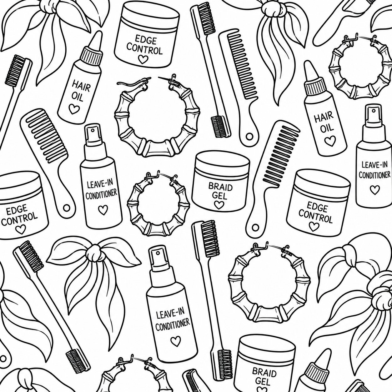 Girly Pattern Vibes Coloring Book Cute, Cozy & Trendy Patterns for Relaxation and Creativity Digital Download