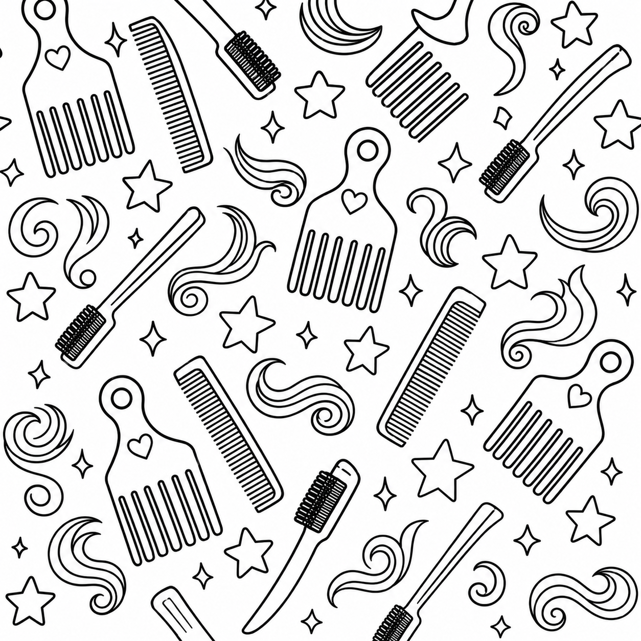 Girly Pattern Vibes Coloring Book Cute, Cozy & Trendy Patterns for Relaxation and Creativity Digital Download