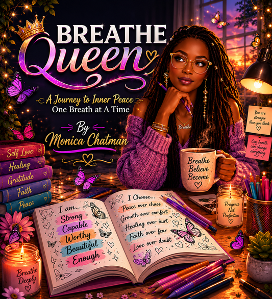 Breathe, Queen A Journey to Inner Peace, One Breath at a Time  Therapeutic Coloring Book for Easing Anxiety and Embracing Inner Strength