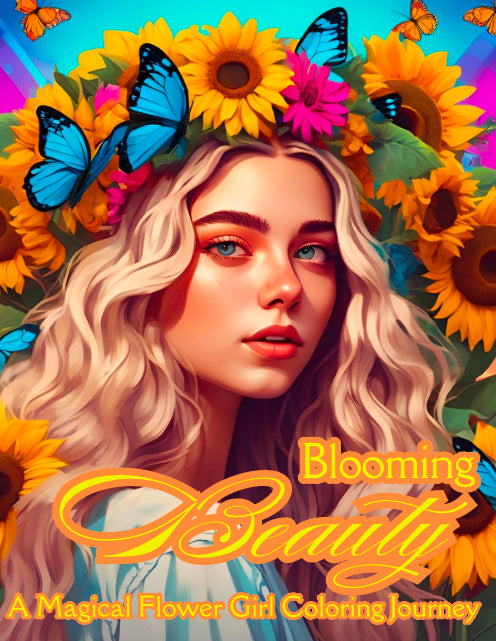 Blooming Beauty A Magical Flower Girl Coloring Journey: Unleash Your Creativity in a Whimsical World of Floral Girls and Enchanted Gardens
