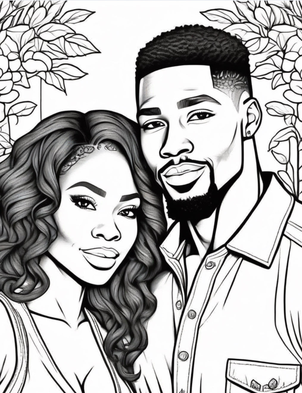 Black Love Coloring Book for Adults | Romantic Black Couples in Love | Stress Relief and Relaxation Coloring Pages | Unique Gift Idea