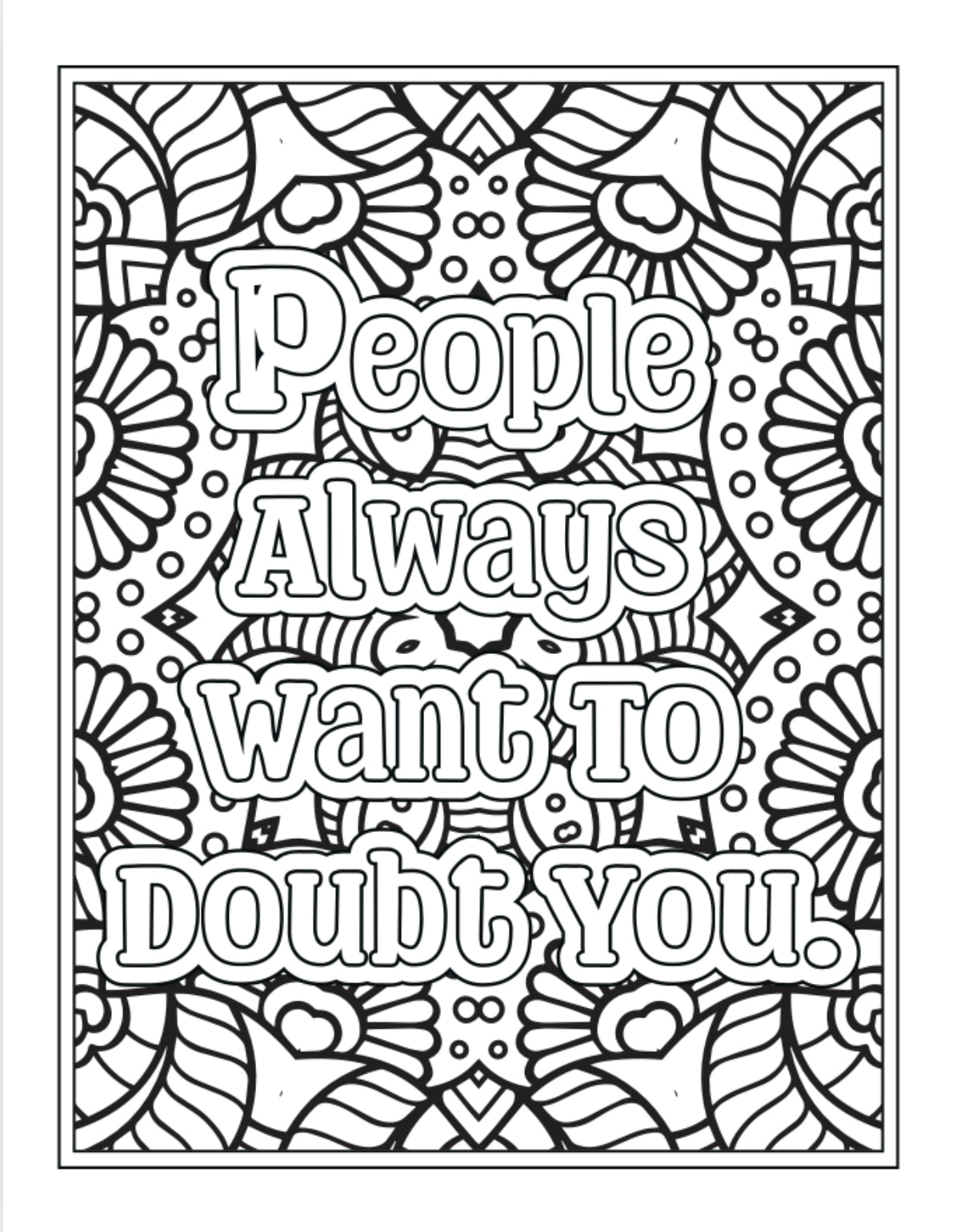 Beautifully Crafted Affirmation Coloring Book: Motivational Coloring Pages Promoting a Powerful and Positive Mindset