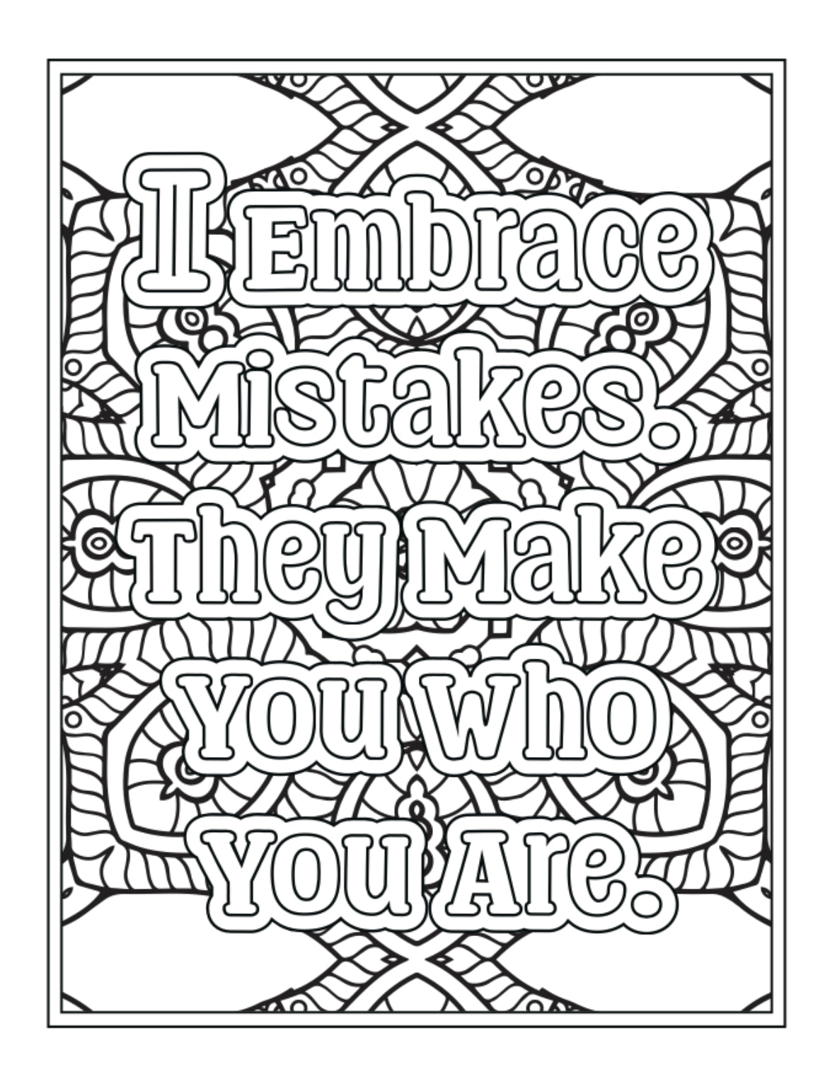 Beautifully Crafted Affirmation Coloring Book: Motivational Coloring Pages Promoting a Powerful and Positive Mindset
