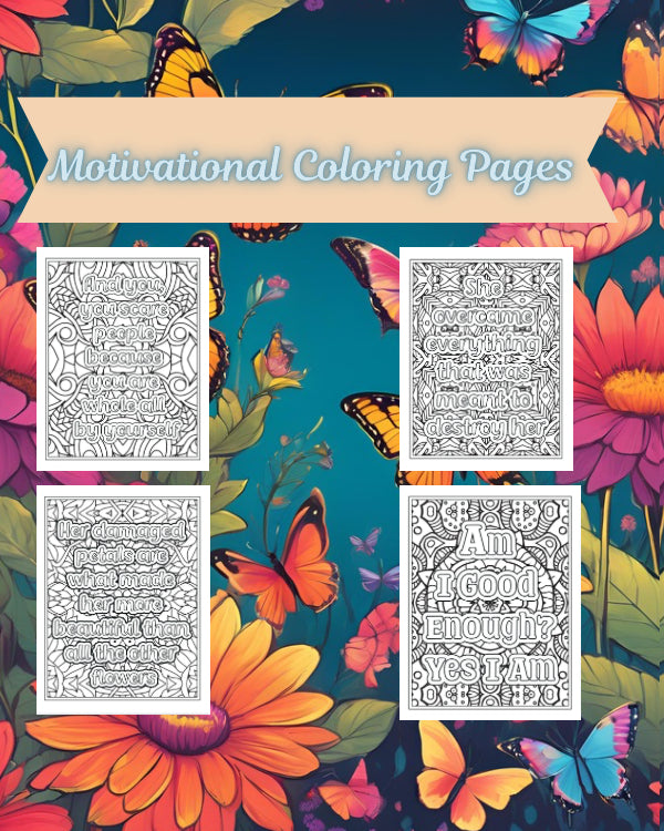 Beautifully Crafted Affirmation Coloring Book: Motivational Coloring Pages Promoting a Powerful and Positive Mindset