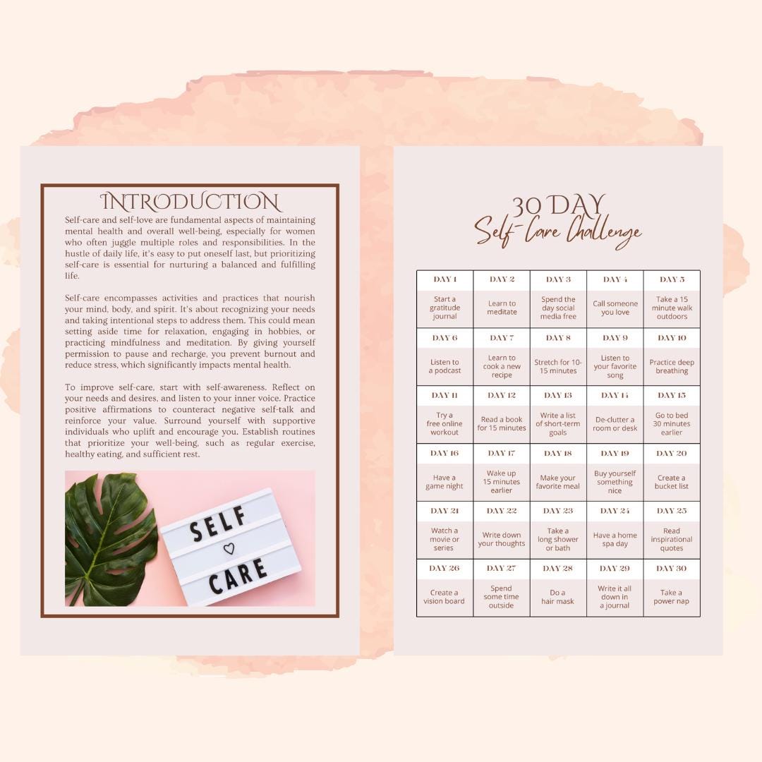 Self-Care Workbook| Self-Care Workbook| Reflection Workbook| Printable Journal l Digital Download