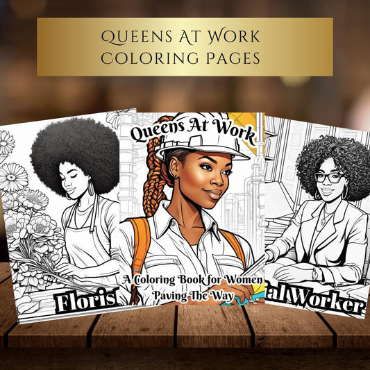 Women at Work Coloring Pages for Adults | Career-Inspired Relaxation | Stress Relief Coloring Pages  Strong Women in Professional Roles