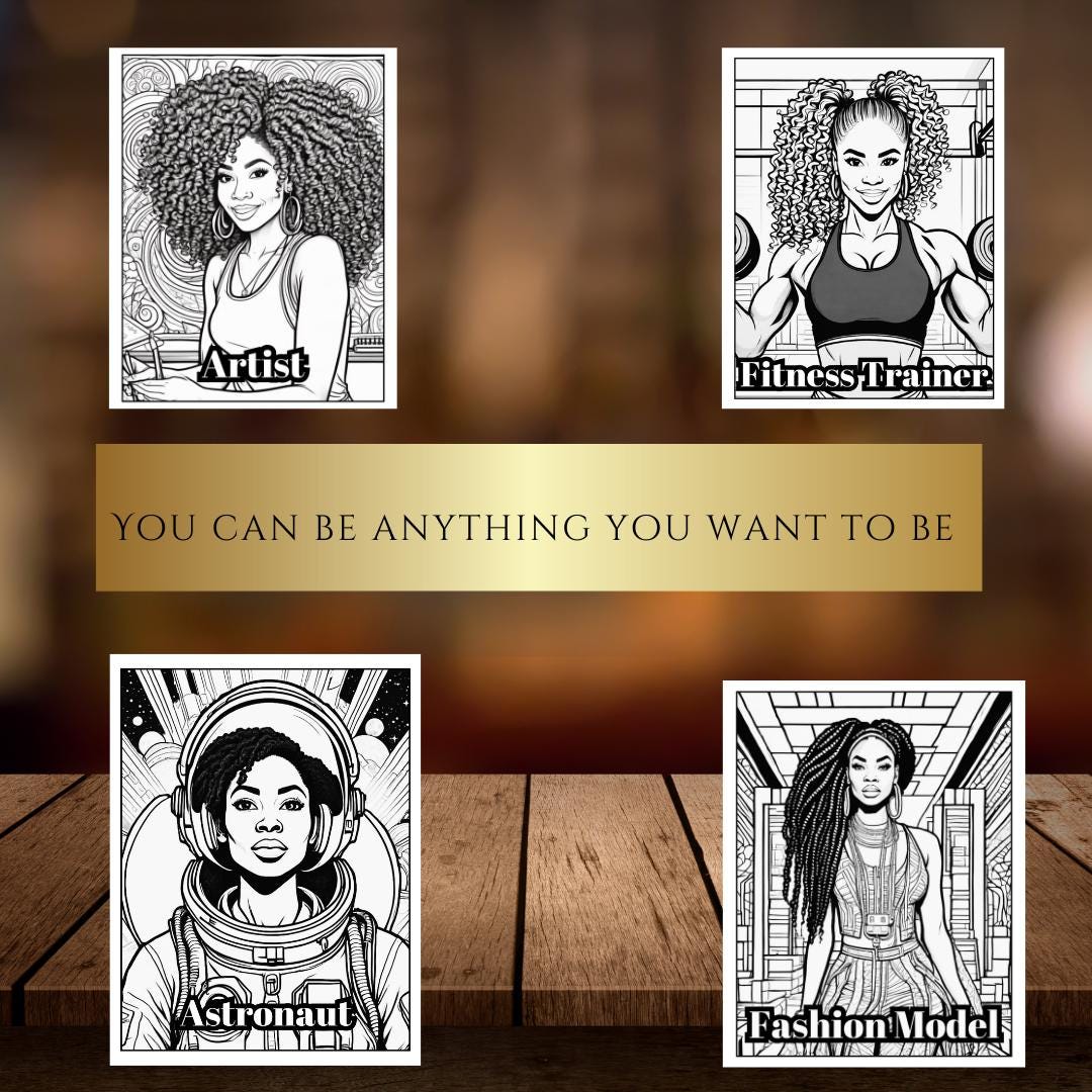 Women at Work Coloring Pages for Adults | Career-Inspired Relaxation | Stress Relief Coloring Pages  Strong Women in Professional Roles