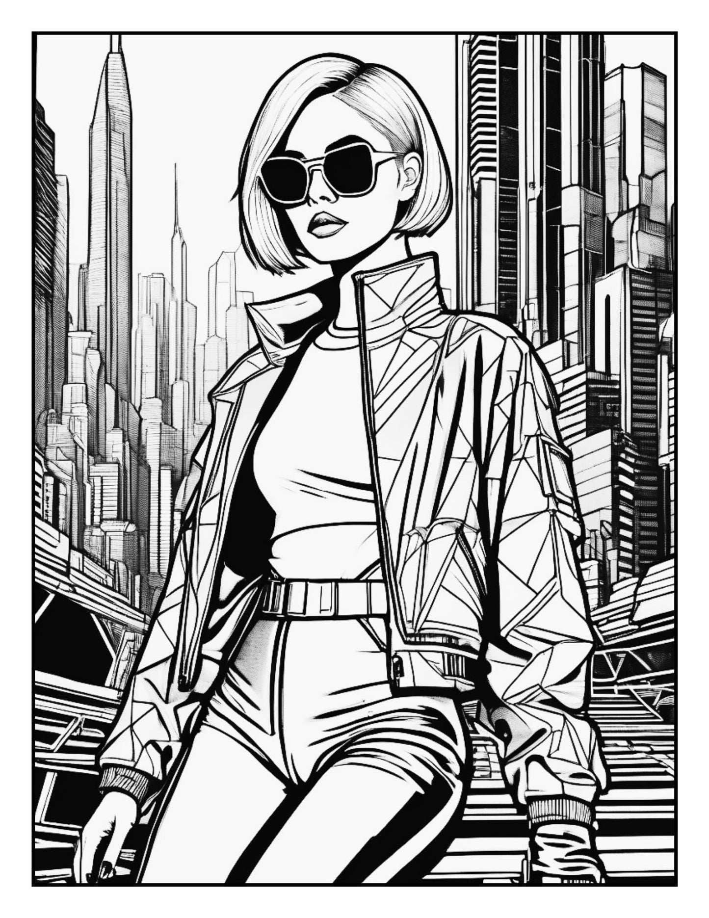 Fashion Coloring Pages for Women | Digital Download | Stylish Outfits, Fashion Illustrations, Trendy Designs, Empowering Fashion Art