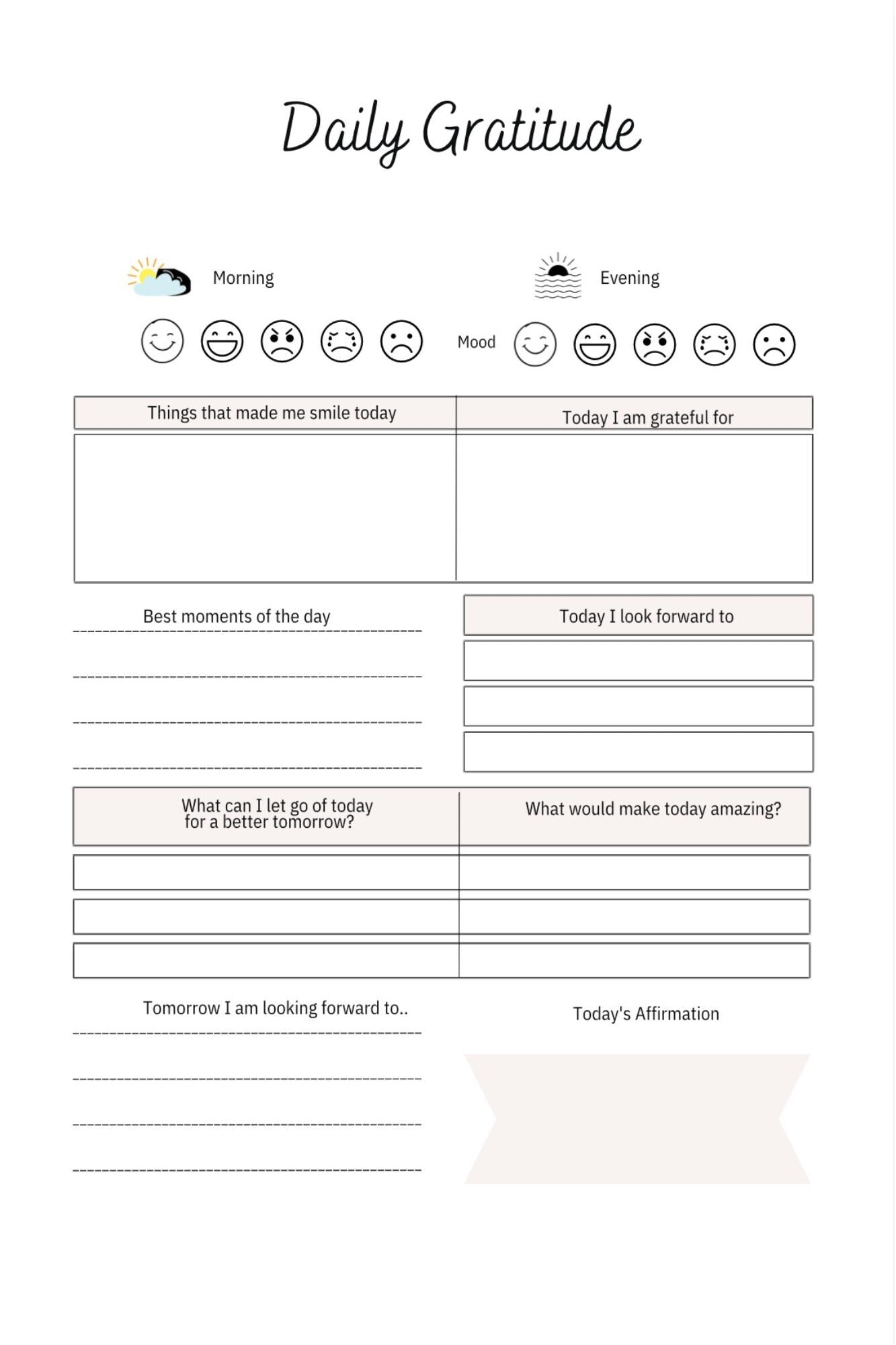 Men Gratitude Journal | Daily Check-In | Gratitude Journal | Journal Prompts|Uplifting Affirmations